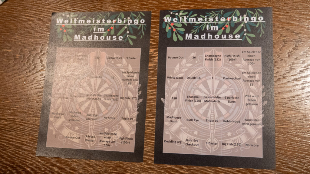 Darts Bingo der Niners